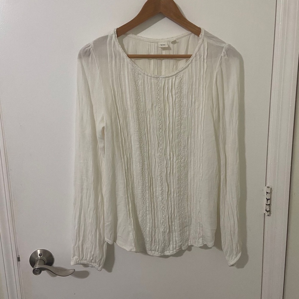GAP | Women’s White Long Sleeve Tunic Blouse Top | Size Small